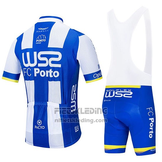 2020 Fietskleding W52-fc Porto Wit Blauw Korte Mouwen en Koersbroek